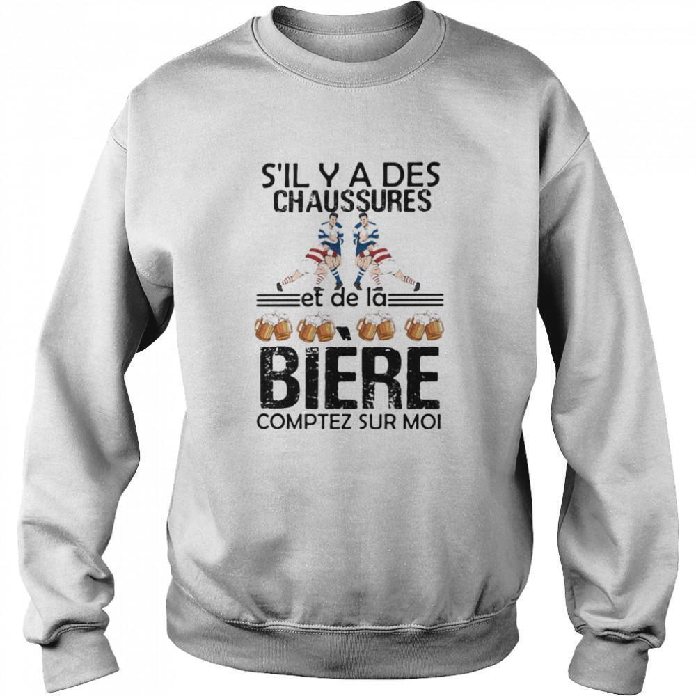 Sll Y A Des Chaussures Et De La Biere Comptez Sur Moi Sweatshirt